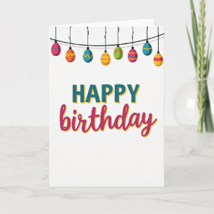 Festive Orb Birthday Card
