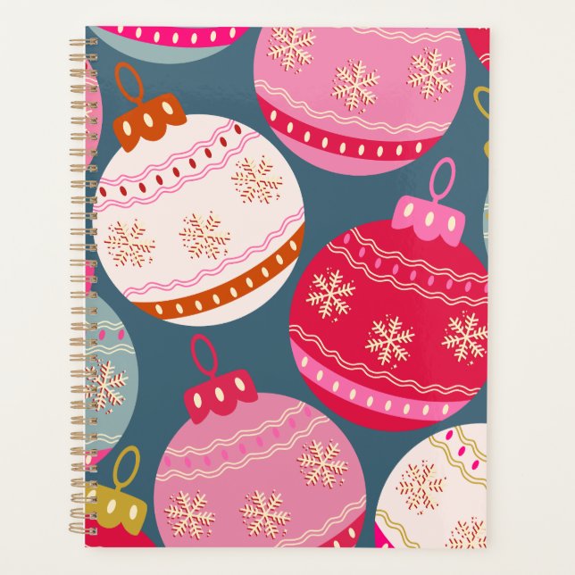 Festive Ornaments Christmas Planner (Front)