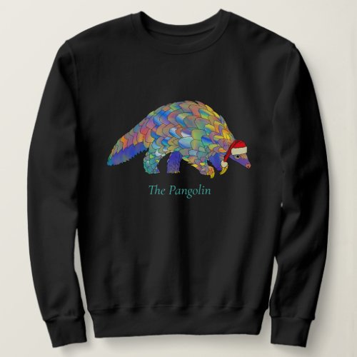 Festive Pangolin Endangered Animal Rights Colorful Sweatshirt