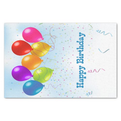 Festive Party Balloons Confetti Tissue Paper