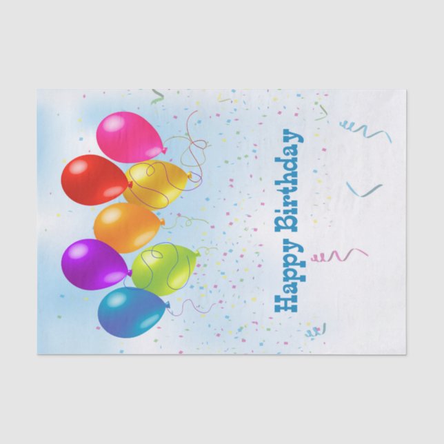 Festive Party Balloons, Confetti Tissue Paper (Front)