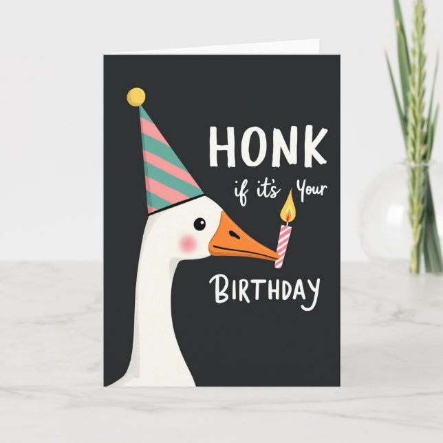 Festive Party Bird Card (Front)