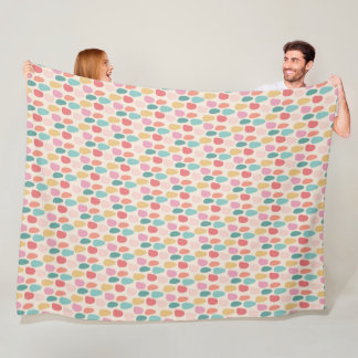 Festive Pastel Drops Pattern Fleece Blanket
