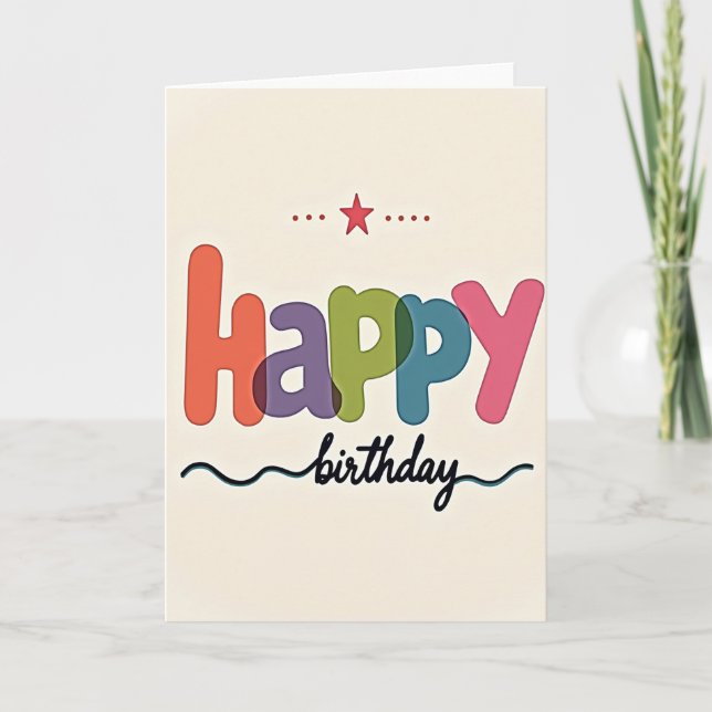 Festive Pastel Lettering Card (Front)