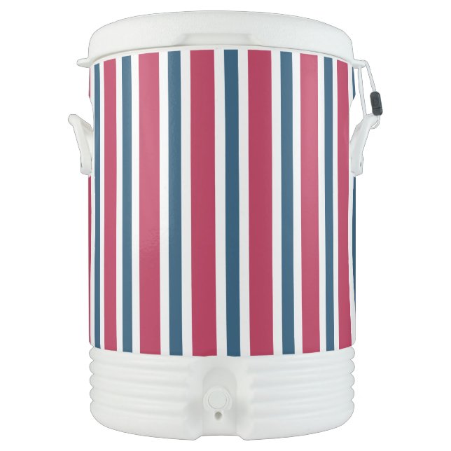 Festive Patriotic Stripes Cooler (Front)