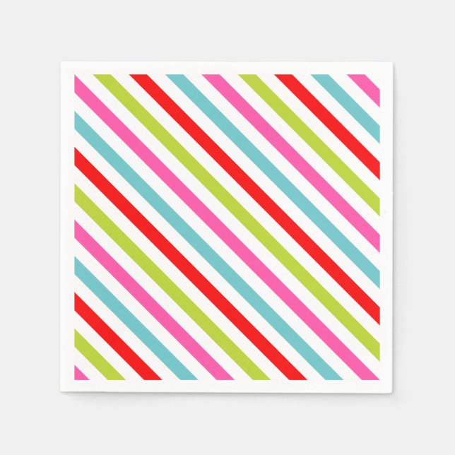 Festive Pattern – Retro Holiday Stripes Napkins (Front)