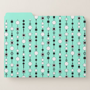 Festive pattern with string beads and jewelry star file folder