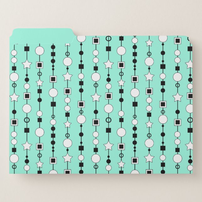 Festive pattern with string beads and jewelry star file folder (Front Left)