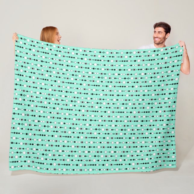 Festive pattern with string beads and jewelry star fleece blanket (In Situ)