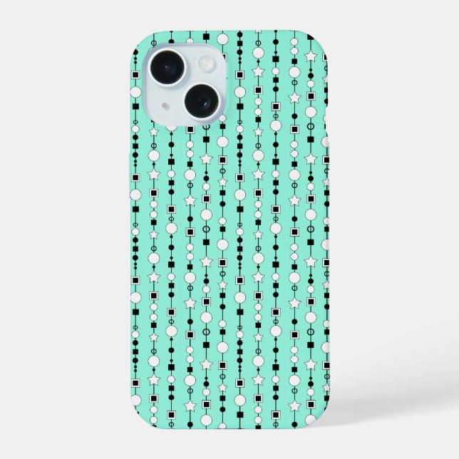 Festive pattern with string beads and jewelry star iphone case (Back)
