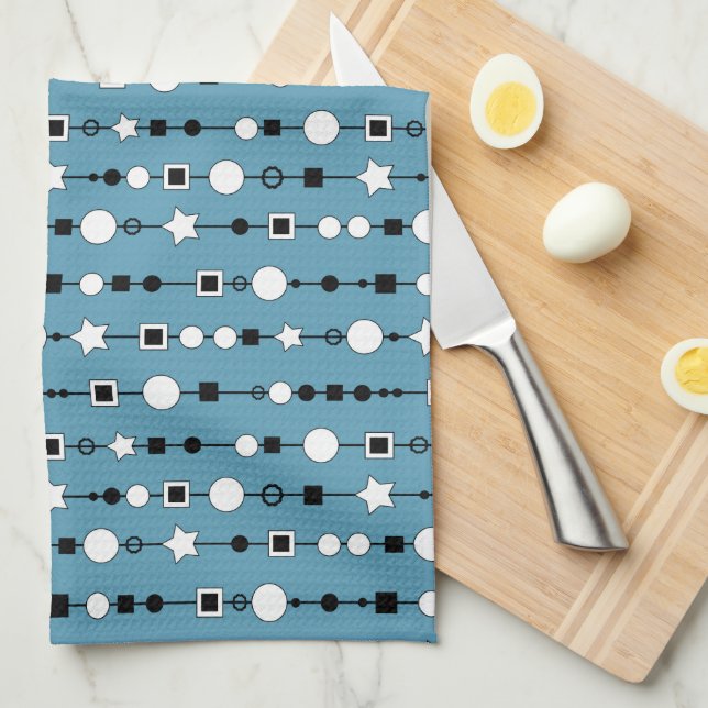 Festive pattern with string beads and jewelry star kitchen towel (Quarter Fold)