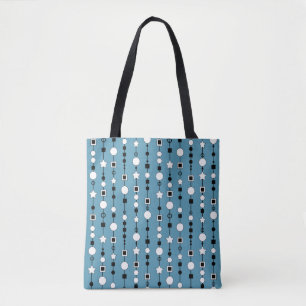 Festive pattern with string beads and jewelry star tote bag