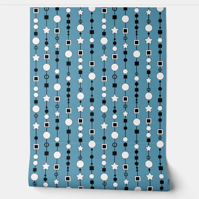 Festive pattern with string beads and jewelry star wallpaper  (Unrolling)