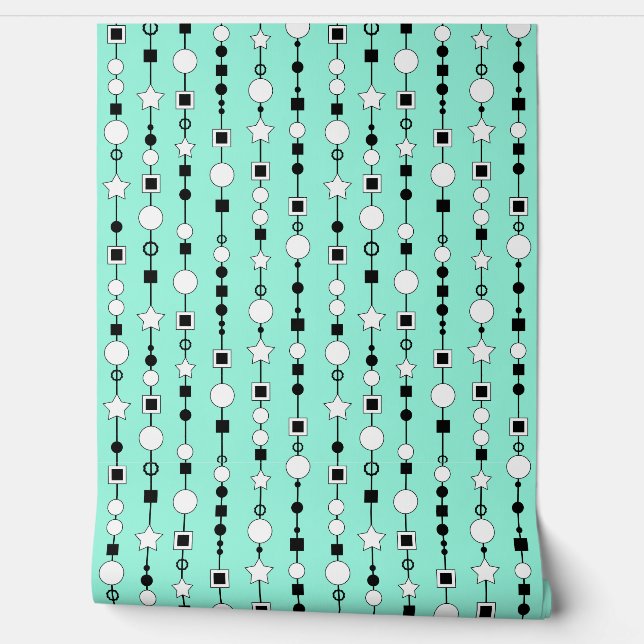 Festive pattern with string beads and jewelry star wallpaper  (Unrolling)