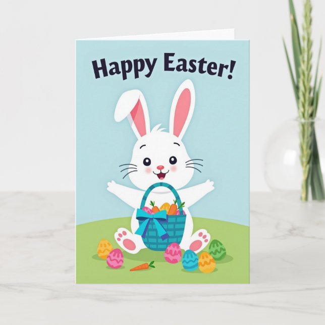 Festive Patterned Eggs Card (Front)