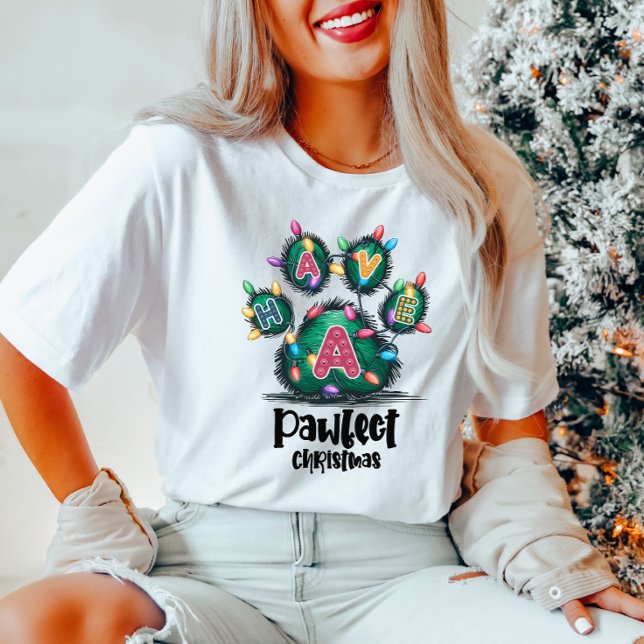 Festive Paw Print Holiday Tee (Creator Uploaded)