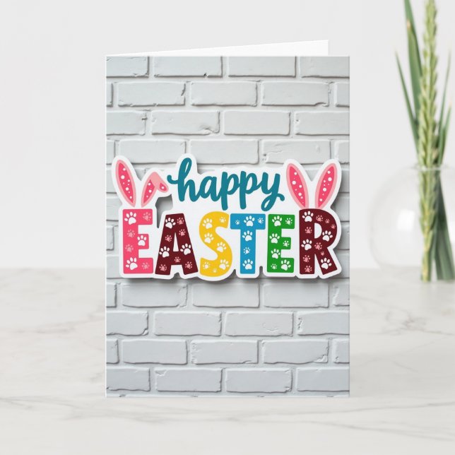 Festive Paw Prints Season Card (Front)