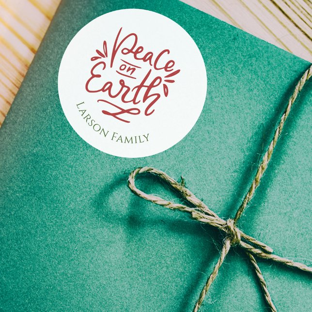 Festive Peace on Earth Christmas Sticker (Festive Peace on Earth Christmas Sticker
)