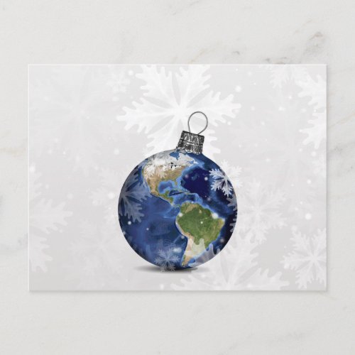 festive Peace on Earth ornament Holiday cards