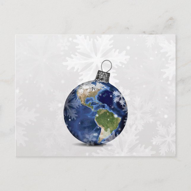 festive Peace on Earth ornament Holiday cards (Front)