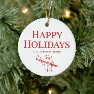 Festive Pediatric Clinic Logo Ornament