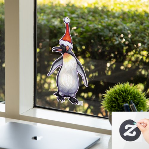Festive Penguin Christmas Window Cling