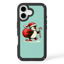 Festive Penguin with Candy Cane