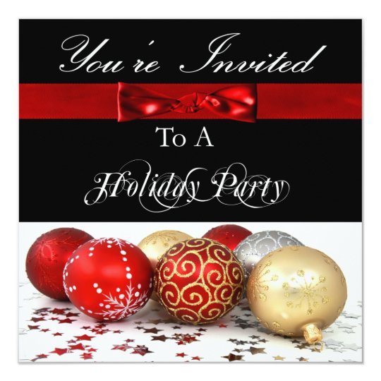 Festive Personalized Holiday Party Invitation | Zazzle