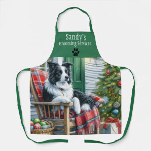 Festive Pet Grooming Christmas Personalized Apron