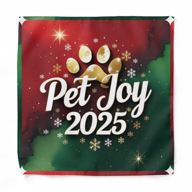 Festive Pet Personalization Bandana (Front)