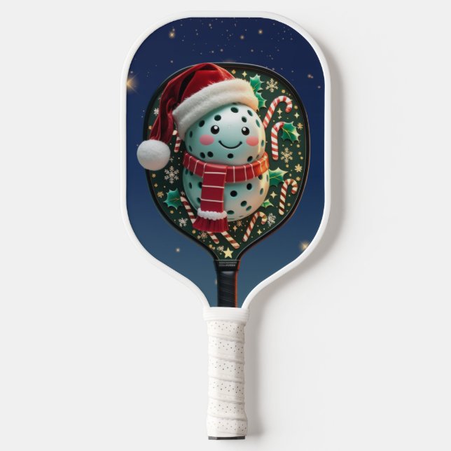 Festive Pickleball Cheer Carbon Fiber Pickleball Paddle (Front)