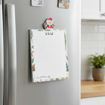 Festive Pine, Poinsettia Christmas Notepad
