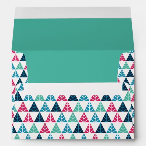 Festive Pine Triangle Mosaic Abstract Christmas I Envelope