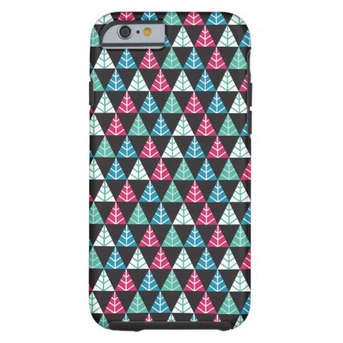 Festive Pine Triangle Mosaic Abstract Christmas II Tough iPhone 6 Case