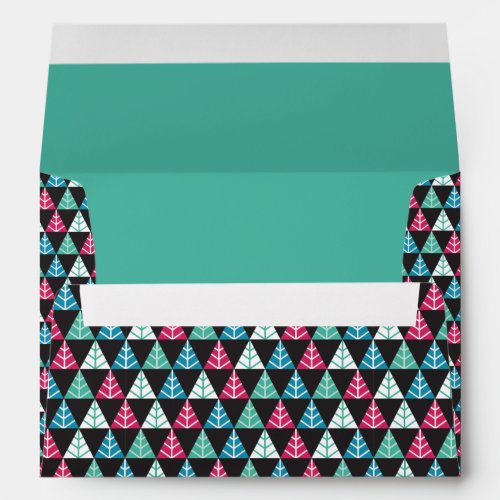 Festive Pine Triangle Mosaic Abstract Christmas II Envelope
