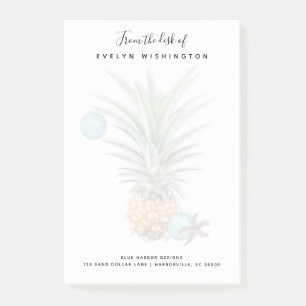 Festive Pineapple Business Desk of Post-it Notes