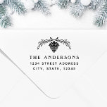 Festive Pinecone Family Name Return Address Rubber Stamp<br><div class="desc">Custom-designed return address stamp featuring hand-drawn pinecone with custom family name and address. This festive stamp is a perfect addition to your Christmas holiday greeting cards,  invitations,  DIY gifts and more!</div>