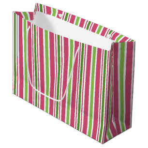 Festive Pink Candy Stripes Gift Bag