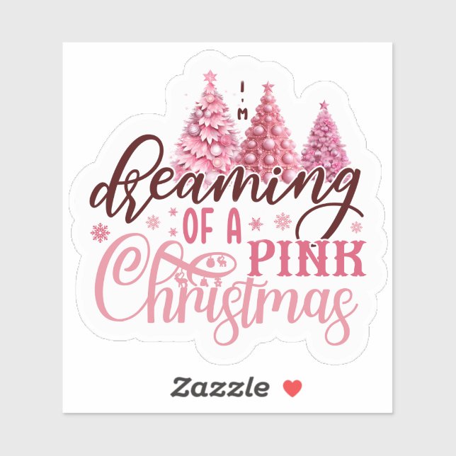 Festive Pink Christmas Joy Sticker (Sheet)