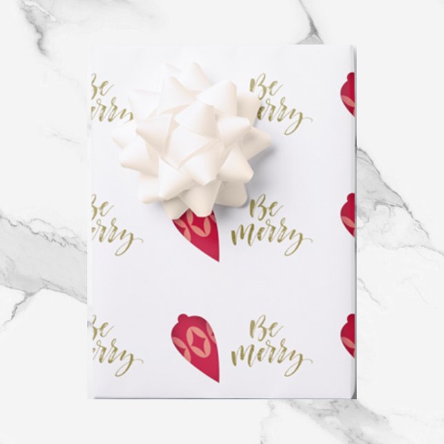 Festive Pink Christmas Ornament  Wrapping Paper Sheets (Creator Uploaded)