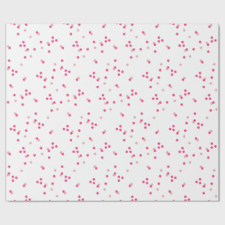 Festive Pink Confetti Wrapping Paper