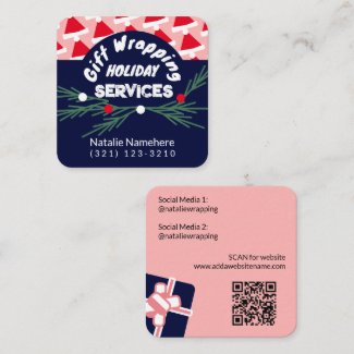 Festive Pink Modern Professional Gift Wrap Service