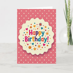 Festive Pink Polka Dot Card
