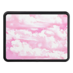 Festive Pink Rose Clouds Hitch Cover