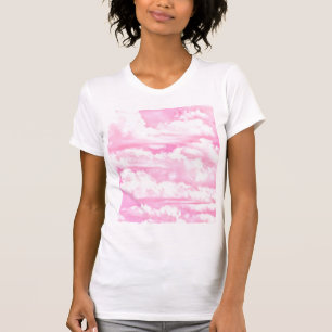 Festive Pink Rose Clouds T-Shirt