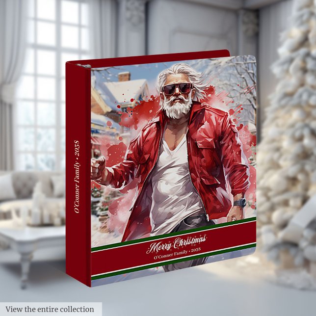 Festive Planner Gift Cool Santa Claus Ring Binder  (Festive Planner Gift Cool Santa Claus Ring Binder )
