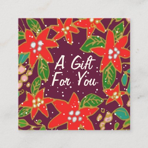 Festive Poinsettia Christmas Gift Certificate