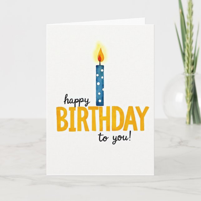 Festive Polka Dot Candle Card (Front)