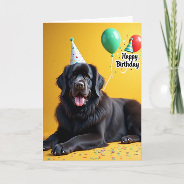 Festive Pooch Birthday Card (Front)