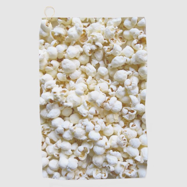 Festive Popcorn Decor on a  Golf Towel (Front)